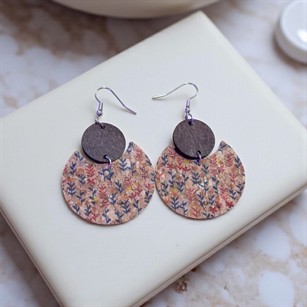 Women’s Boho Jewelry Western Rodeo Cowgirl Floral Patterned Drop Earrings